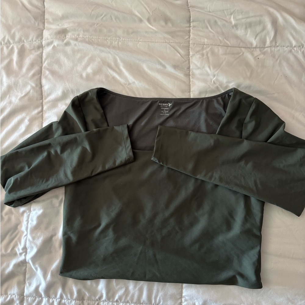 Old Navy Active Dark Green Long Sleeve